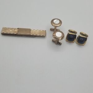 Vintage money clip and cuff links
